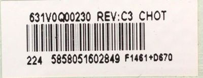 KIT DE TARJETAS PARA TV TOSHIBA / MAIN 691V0Q00230 / 631V0Q00230 / VTV-L55736 / T-CON E3CCBB5000110T / E3CCBB500011 / CV500U2-T01-CB-1 / FUENTE 1T920000800 / FSP146-2FS01 / 02-1T920000800-DSPIL / PANEL K500WDCRA / MODELO 50LF621U21 - Imagen 5